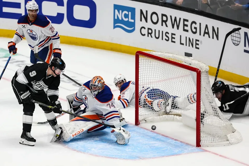 "Danault's Last-Gasp Heroics Propel Kings to Shock Victory Over Oilers in Game 1 Showdown"