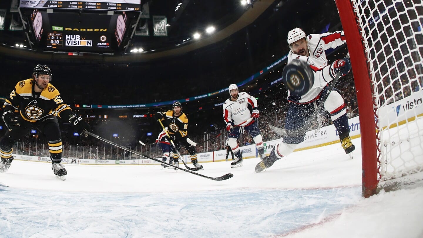 "Ovechkin's Chase for Greatness: Just Four Goals Away from History as Capitals Edge Bruins in Thrilling Duel!"