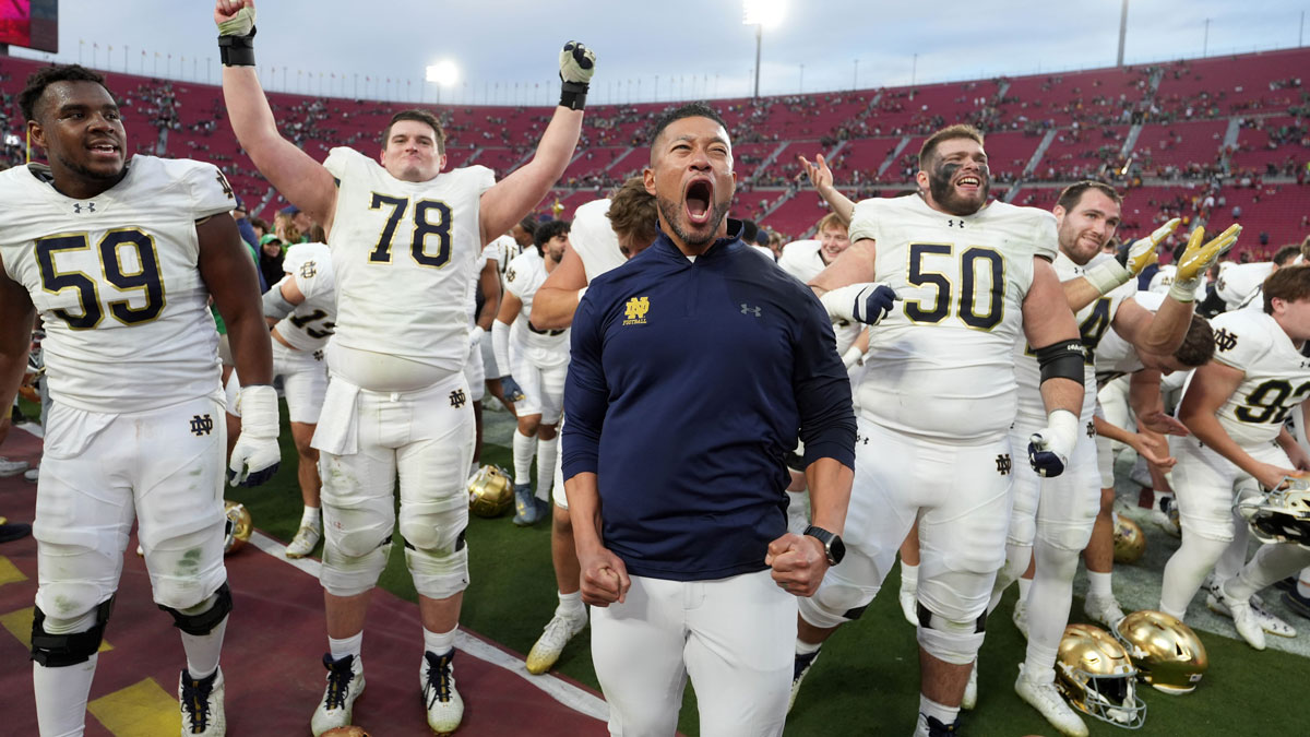 Marcus Freeman’s Jaw-Dropping Mic Drop Ignites Fierce Notre Dame-USC Rivalry Debate