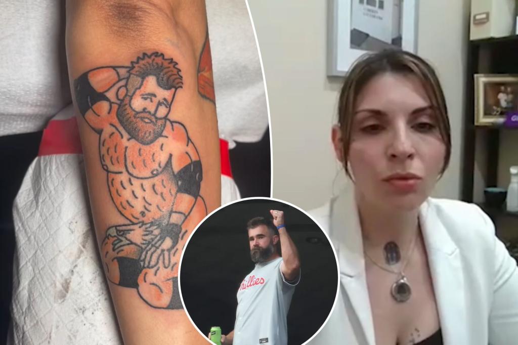 Giants Fan’s Shocking Jason Kelce Tattoo Sparks Controversy—Here’s the Untold Story