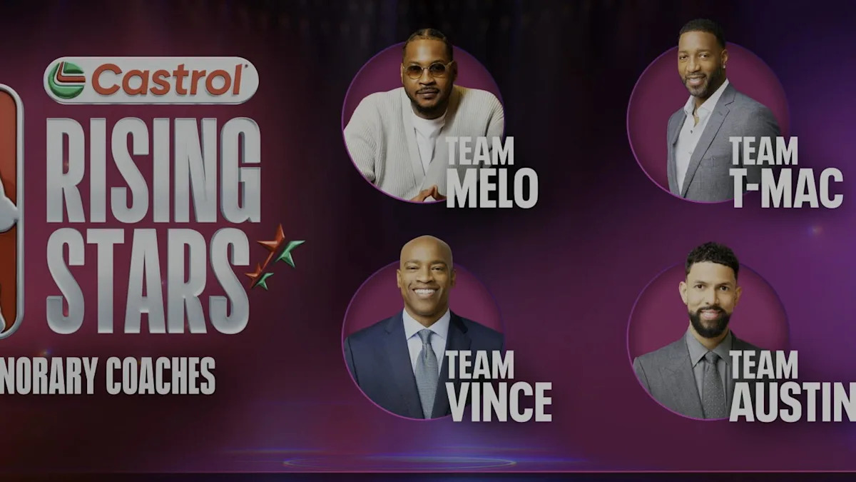 Legendary NBA Stars Carmelo Anthony, Tracy McGrady, Vince Carter, and Austin Rivers Set to Ignite Rising Stars Challenge with Unseen Coaching Rivalries